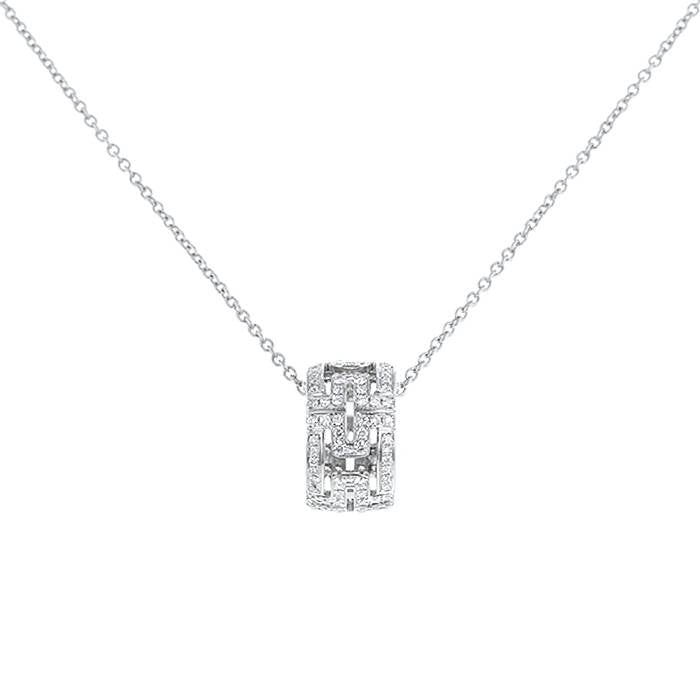 [Perla Lux]PARENTESI NECKLACE SILVER DIAMOND