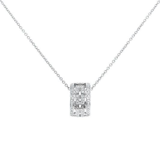 [Perla Lux]PARENTESI NECKLACE SILVER DIAMOND