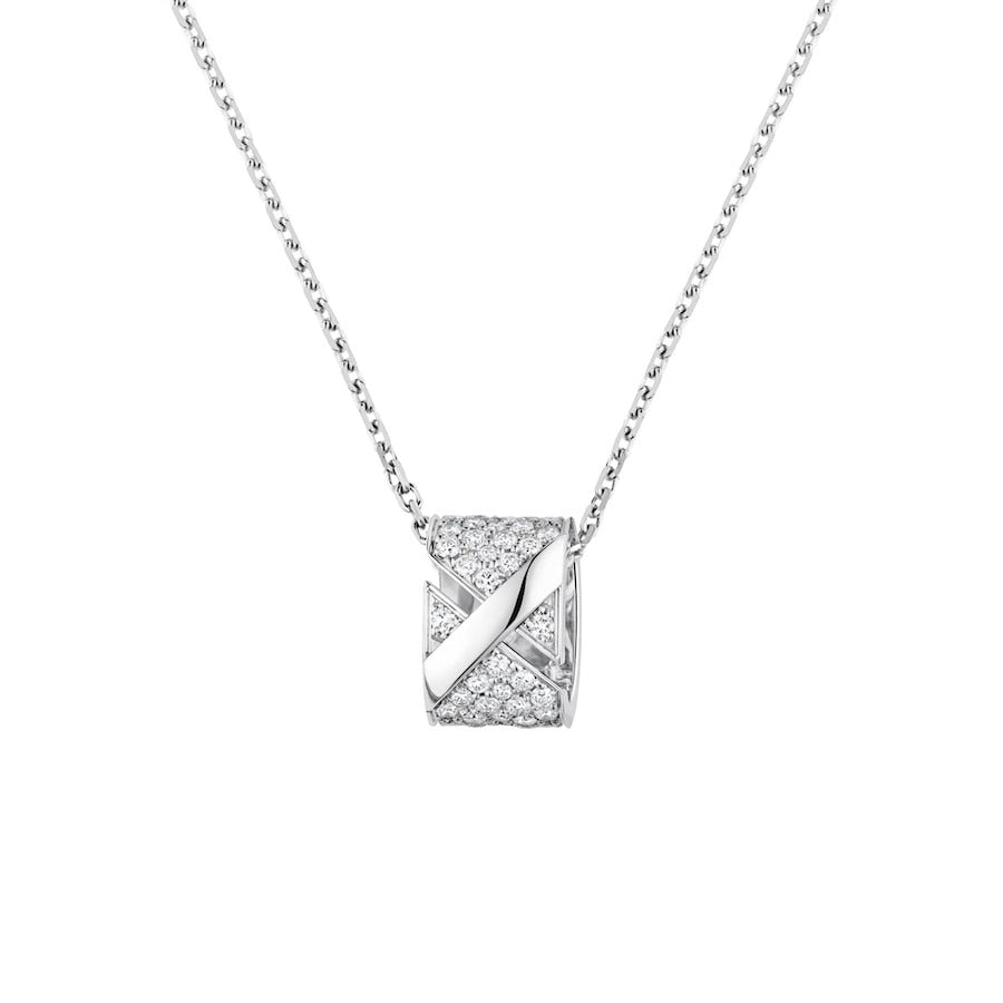 [Perla Lux]LIENS EVIDENCE DIAMOND PAVED NECKLACE