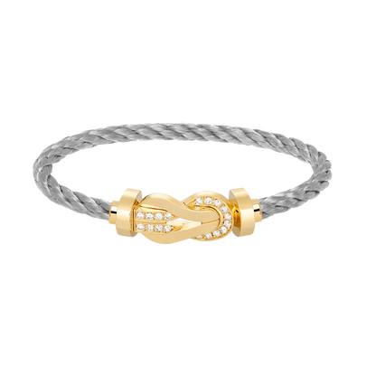 [Perla Lux]CHANCE LARGE 8 FIGURE BUCKLE HALF DIAMOND BRACELET GOLD