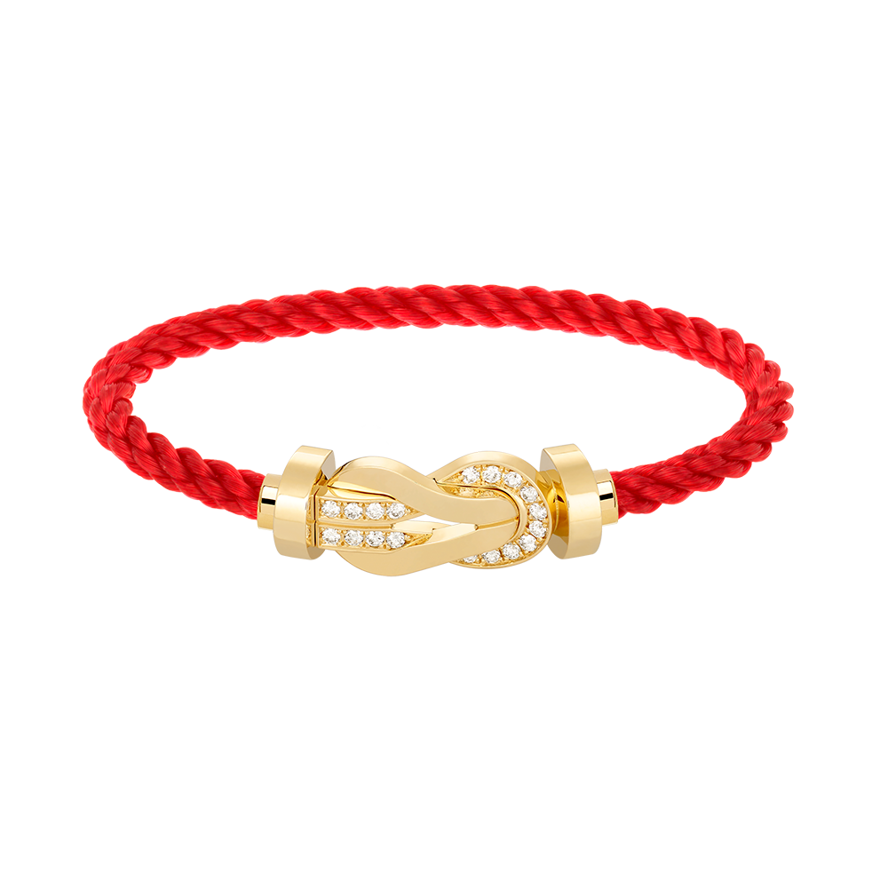 [Perla Lux]CHANCE LARGE 8 FIGURE BUCKLE HALF DIAMOND BRACELET GOLD