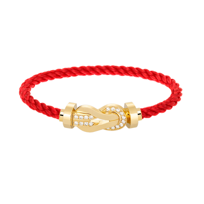 [Perla Lux]CHANCE LARGE 8 FIGURE BUCKLE HALF DIAMOND BRACELET GOLD