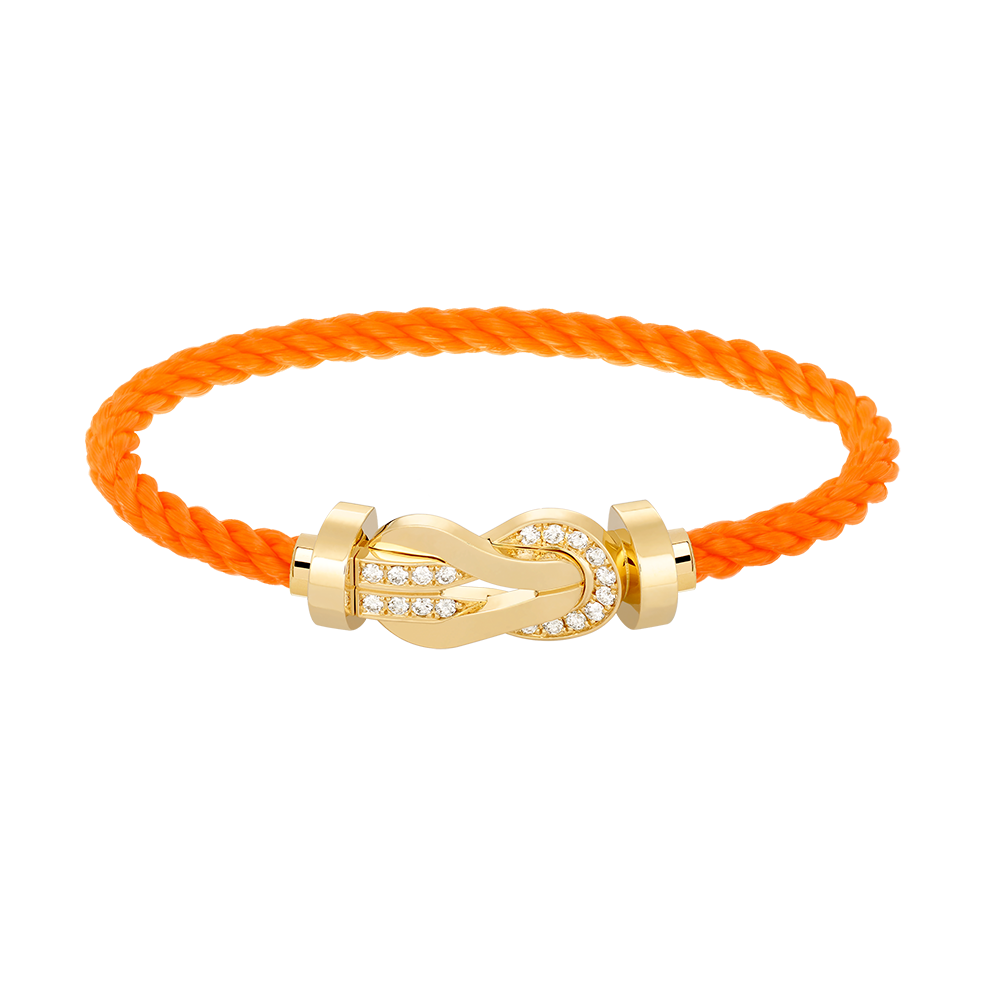 [Perla Lux]CHANCE LARGE 8 FIGURE BUCKLE HALF DIAMOND BRACELET GOLD