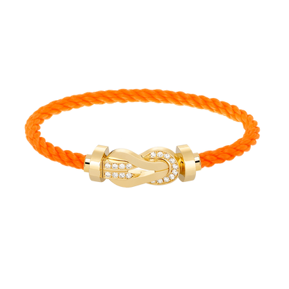 [Perla Lux]CHANCE LARGE 8 FIGURE BUCKLE HALF DIAMOND BRACELET GOLD