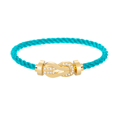 [Perla Lux]CHANCE LARGE 8 FIGURE BUCKLE HALF DIAMOND BRACELET GOLD