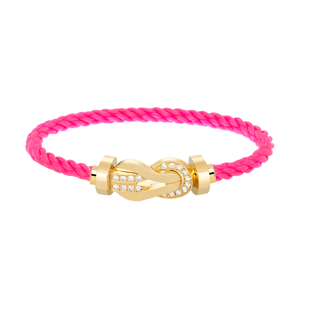 [Perla Lux]CHANCE LARGE 8 FIGURE BUCKLE HALF DIAMOND BRACELET GOLD