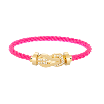 [Perla Lux]CHANCE LARGE 8 FIGURE BUCKLE HALF DIAMOND BRACELET GOLD