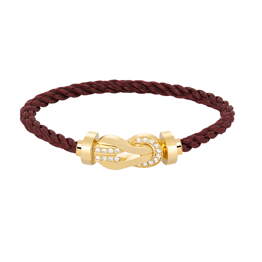 [Perla Lux]CHANCE LARGE 8 FIGURE BUCKLE HALF DIAMOND BRACELET GOLD