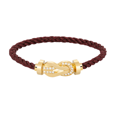 [Perla Lux]CHANCE LARGE 8 FIGURE BUCKLE HALF DIAMOND BRACELET GOLD
