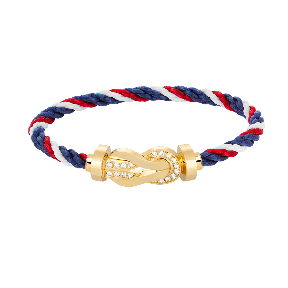 [Perla Lux]CHANCE LARGE 8 FIGURE BUCKLE HALF DIAMOND BRACELET GOLD