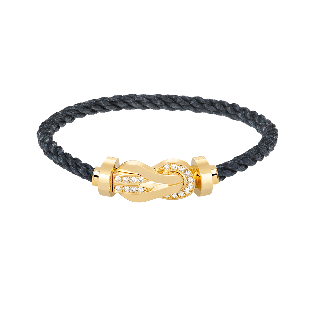 [Perla Lux]CHANCE LARGE 8 FIGURE BUCKLE HALF DIAMOND BRACELET GOLD