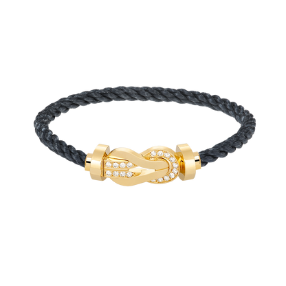 [Perla Lux]CHANCE LARGE 8 FIGURE BUCKLE HALF DIAMOND BRACELET GOLD