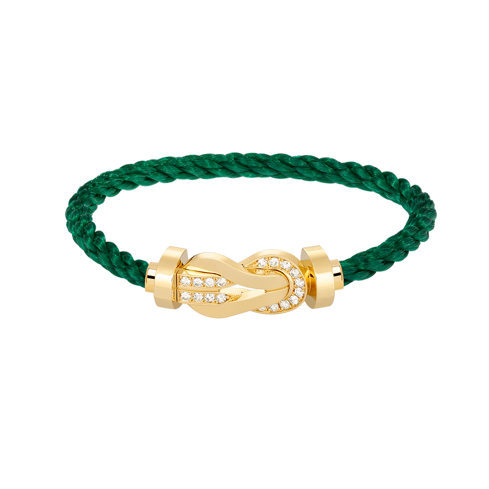 [Perla Lux]CHANCE LARGE 8 FIGURE BUCKLE HALF DIAMOND BRACELET GOLD