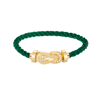 [Perla Lux]CHANCE LARGE 8 FIGURE BUCKLE HALF DIAMOND BRACELET GOLD