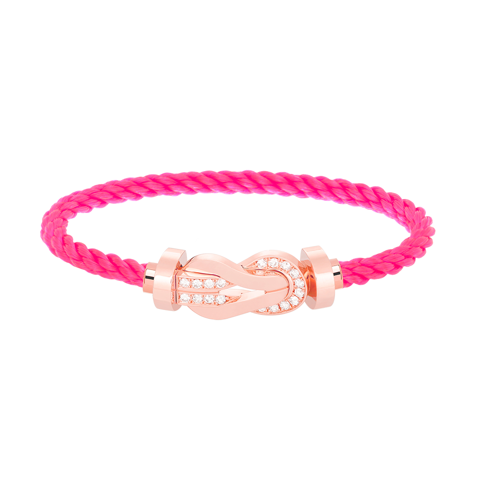 [Perla Lux]CHANCE LARGE 8 FIGURE BUCKLE HALF DIAMOND BRACELET ROSE GOLD