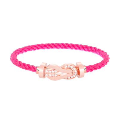 [Perla Lux]CHANCE LARGE 8 FIGURE BUCKLE HALF DIAMOND BRACELET ROSE GOLD