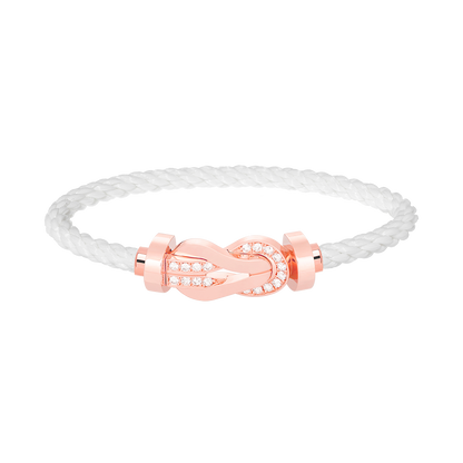 [Perla Lux]CHANCE LARGE 8 FIGURE BUCKLE HALF DIAMOND BRACELET ROSE GOLD