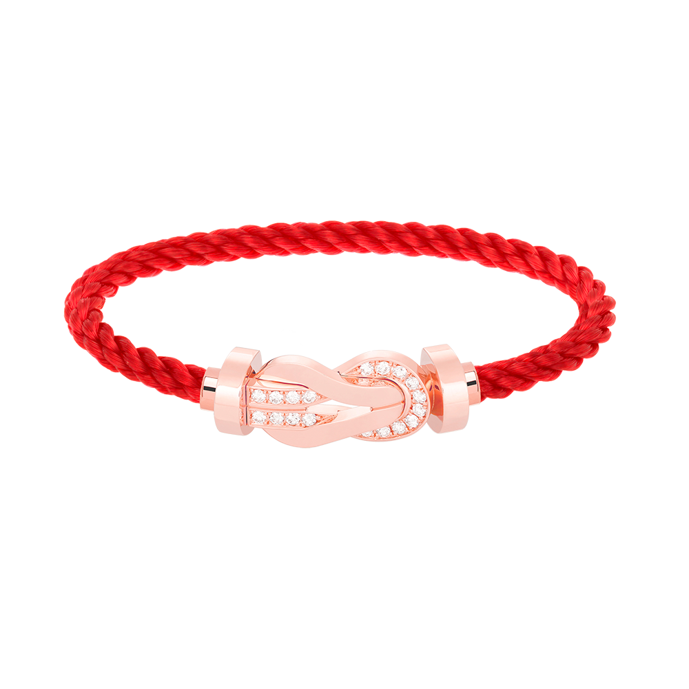 [Perla Lux]CHANCE LARGE 8 FIGURE BUCKLE HALF DIAMOND BRACELET ROSE GOLD