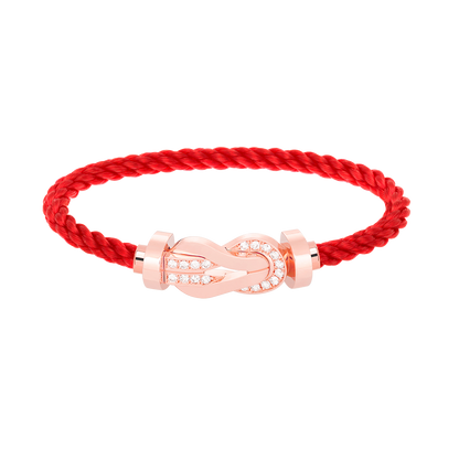 [Perla Lux]CHANCE LARGE 8 FIGURE BUCKLE HALF DIAMOND BRACELET ROSE GOLD