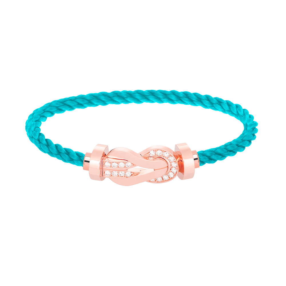 [Perla Lux]CHANCE LARGE 8 FIGURE BUCKLE HALF DIAMOND BRACELET ROSE GOLD