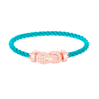 [Perla Lux]CHANCE LARGE 8 FIGURE BUCKLE HALF DIAMOND BRACELET ROSE GOLD