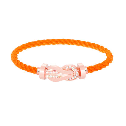 [Perla Lux]CHANCE LARGE 8 FIGURE BUCKLE HALF DIAMOND BRACELET ROSE GOLD