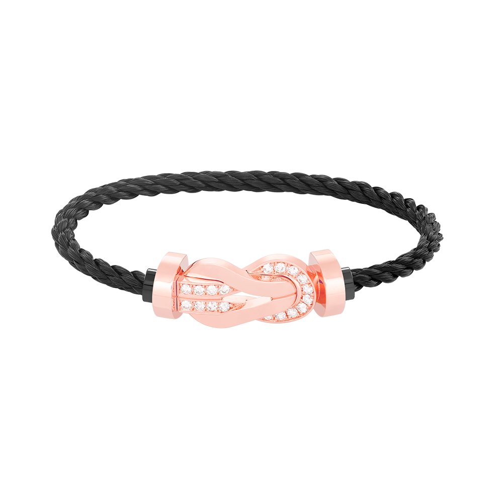 [Perla Lux]CHANCE LARGE 8 FIGURE BUCKLE HALF DIAMOND BRACELET ROSE GOLD