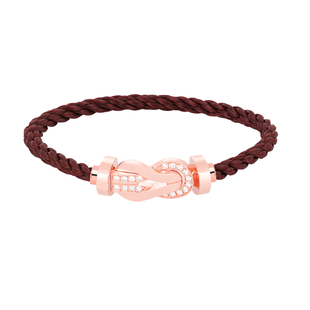 [Perla Lux]CHANCE LARGE 8 FIGURE BUCKLE HALF DIAMOND BRACELET ROSE GOLD