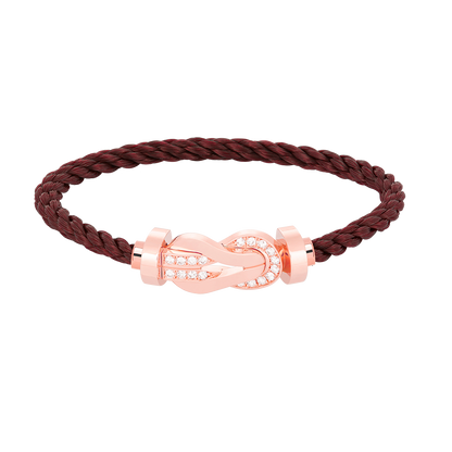 [Perla Lux]CHANCE LARGE 8 FIGURE BUCKLE HALF DIAMOND BRACELET ROSE GOLD
