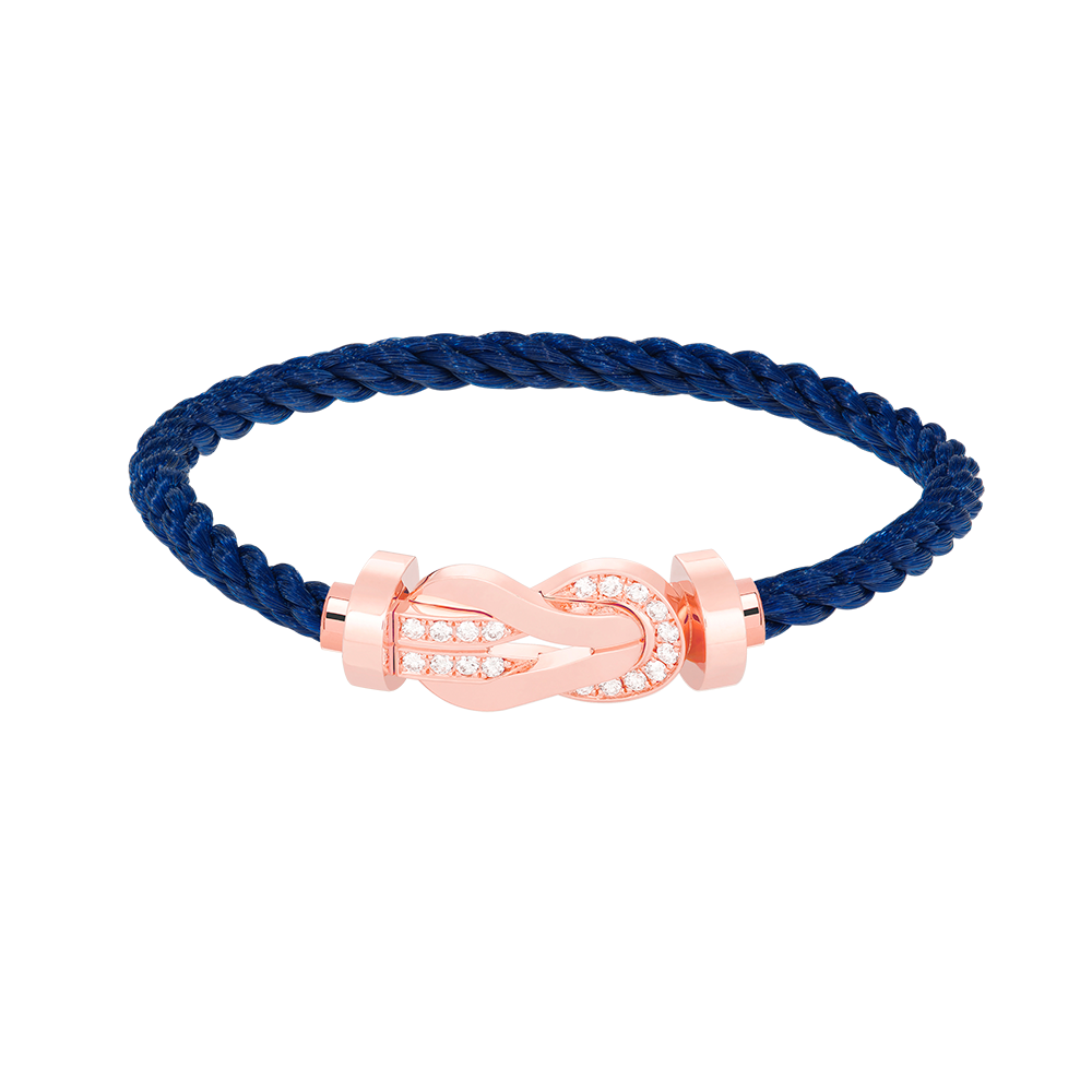 [Perla Lux]CHANCE LARGE 8 FIGURE BUCKLE HALF DIAMOND BRACELET ROSE GOLD