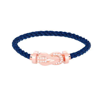 [Perla Lux]CHANCE LARGE 8 FIGURE BUCKLE HALF DIAMOND BRACELET ROSE GOLD
