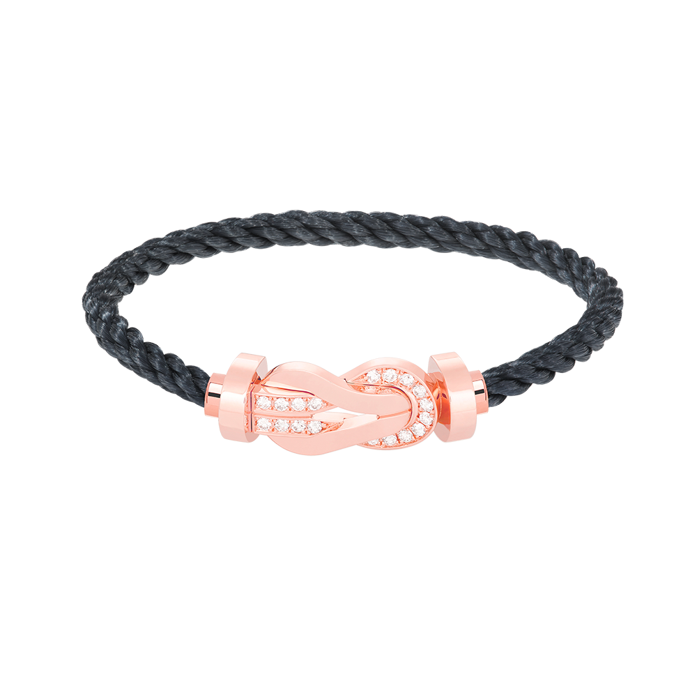 [Perla Lux]CHANCE LARGE 8 FIGURE BUCKLE HALF DIAMOND BRACELET ROSE GOLD