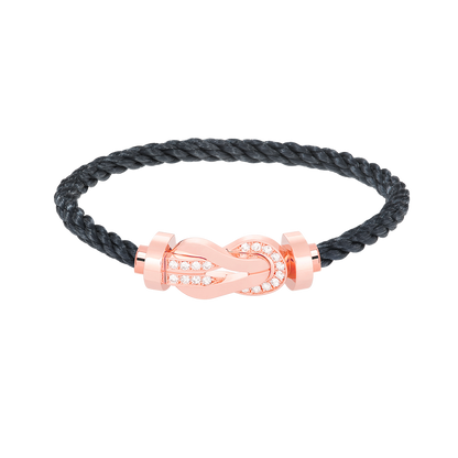 [Perla Lux]CHANCE LARGE 8 FIGURE BUCKLE HALF DIAMOND BRACELET ROSE GOLD