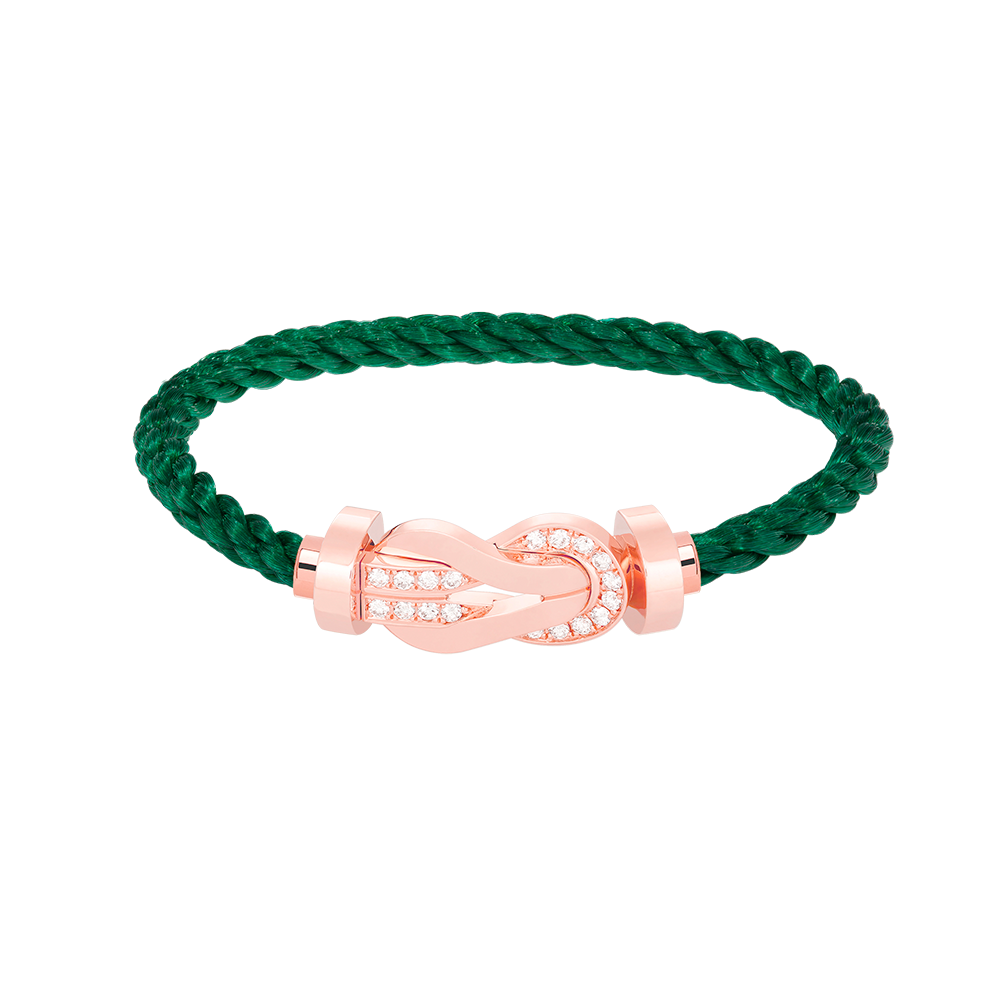 [Perla Lux]CHANCE LARGE 8 FIGURE BUCKLE HALF DIAMOND BRACELET ROSE GOLD
