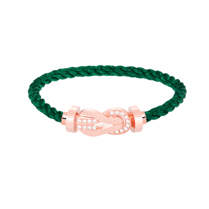 [Perla Lux]CHANCE LARGE 8 FIGURE BUCKLE HALF DIAMOND BRACELET ROSE GOLD