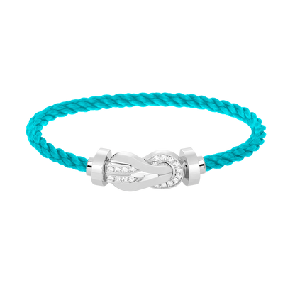 [Perla Lux]CHANCE LARGE 8 FIGURE BUCKLE HALF DIAMOND BRACELET SILVER