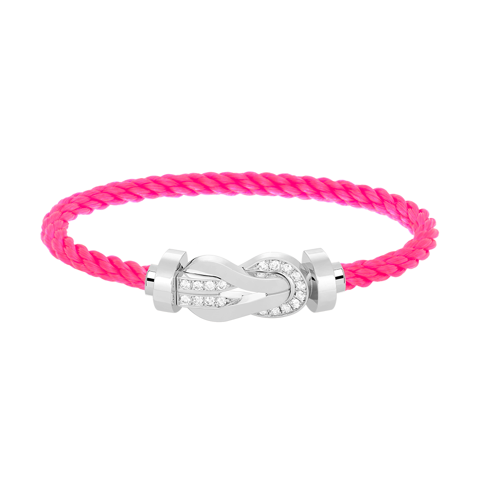 [Perla Lux]CHANCE LARGE 8 FIGURE BUCKLE HALF DIAMOND BRACELET SILVER