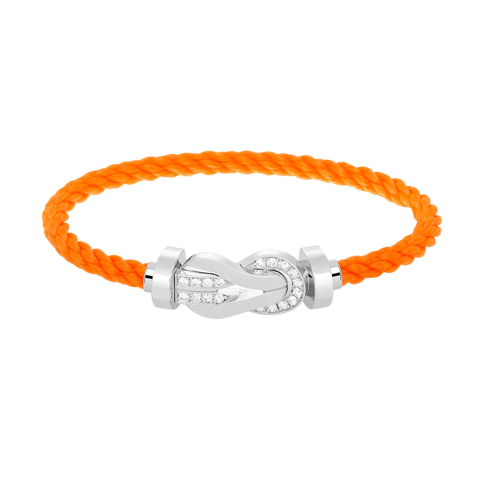 [Perla Lux]CHANCE LARGE 8 FIGURE BUCKLE HALF DIAMOND BRACELET SILVER