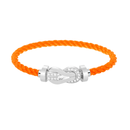 [Perla Lux]CHANCE LARGE 8 FIGURE BUCKLE HALF DIAMOND BRACELET SILVER