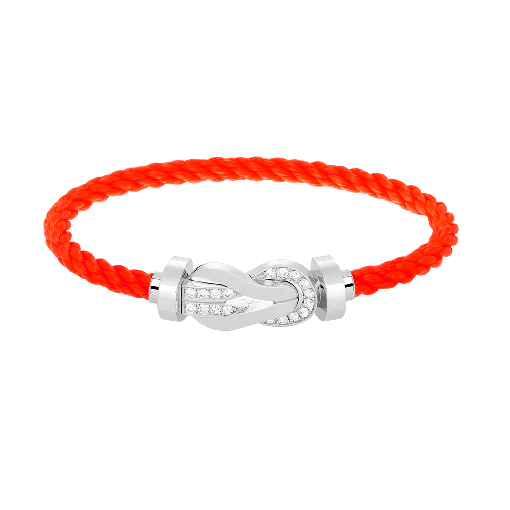 [Perla Lux]CHANCE LARGE 8 FIGURE BUCKLE HALF DIAMOND BRACELET SILVER