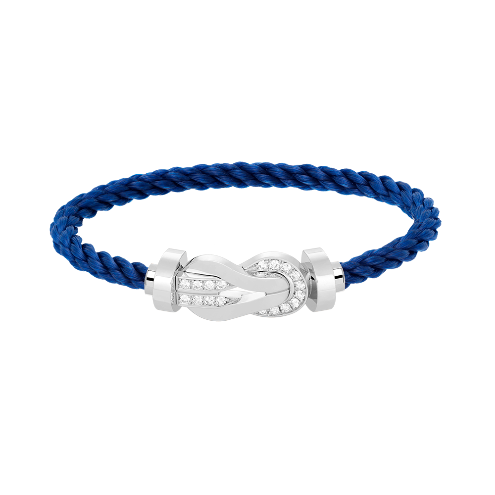 [Perla Lux]CHANCE LARGE 8 FIGURE BUCKLE HALF DIAMOND BRACELET SILVER