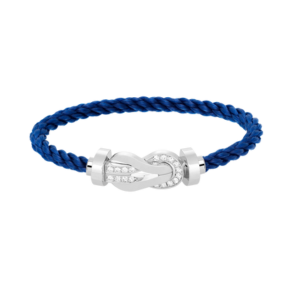[Perla Lux]CHANCE LARGE 8 FIGURE BUCKLE HALF DIAMOND BRACELET SILVER