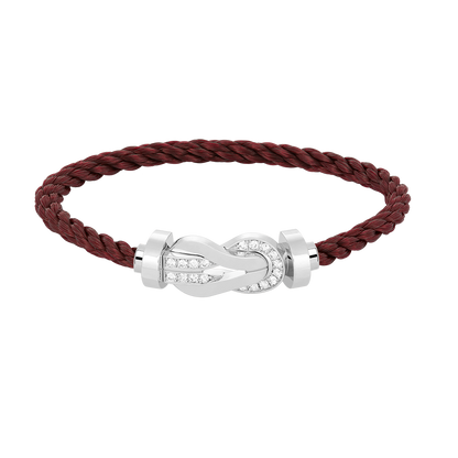 [Perla Lux]CHANCE LARGE 8 FIGURE BUCKLE HALF DIAMOND BRACELET SILVER