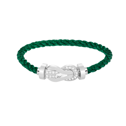 [Perla Lux]CHANCE LARGE 8 FIGURE BUCKLE HALF DIAMOND BRACELET SILVER