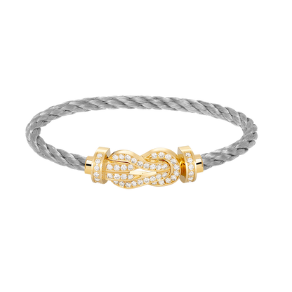 [Perla Lux]CHANCE LARGE 8 FIGURE BUCKLE FULLDIAMOND BRACELET GOLD