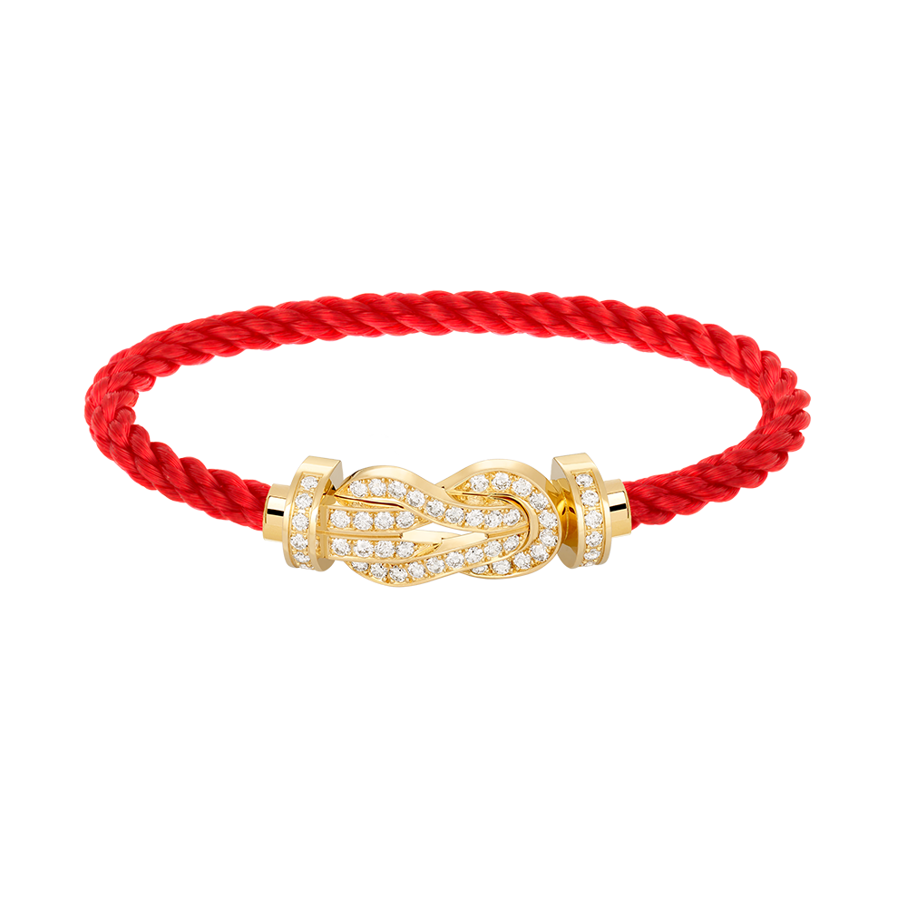 [Perla Lux]CHANCE LARGE 8 FIGURE BUCKLE FULLDIAMOND BRACELET GOLD