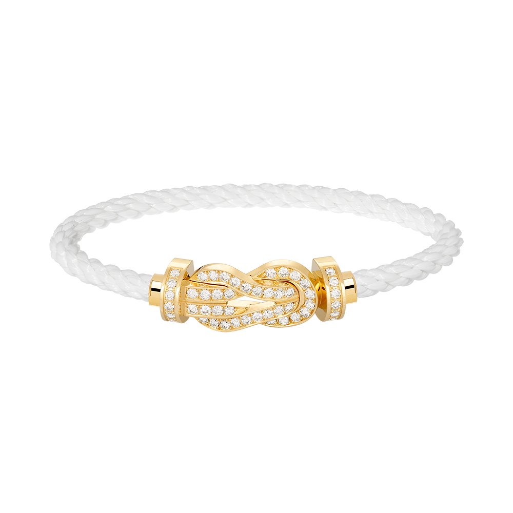 [Perla Lux]CHANCE LARGE 8 FIGURE BUCKLE FULLDIAMOND BRACELET GOLD