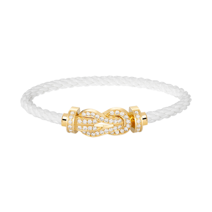 [Perla Lux]CHANCE LARGE 8 FIGURE BUCKLE FULLDIAMOND BRACELET GOLD