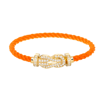 [Perla Lux]CHANCE LARGE 8 FIGURE BUCKLE FULLDIAMOND BRACELET GOLD