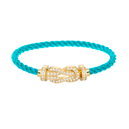 [Perla Lux]CHANCE LARGE 8 FIGURE BUCKLE FULLDIAMOND BRACELET GOLD
